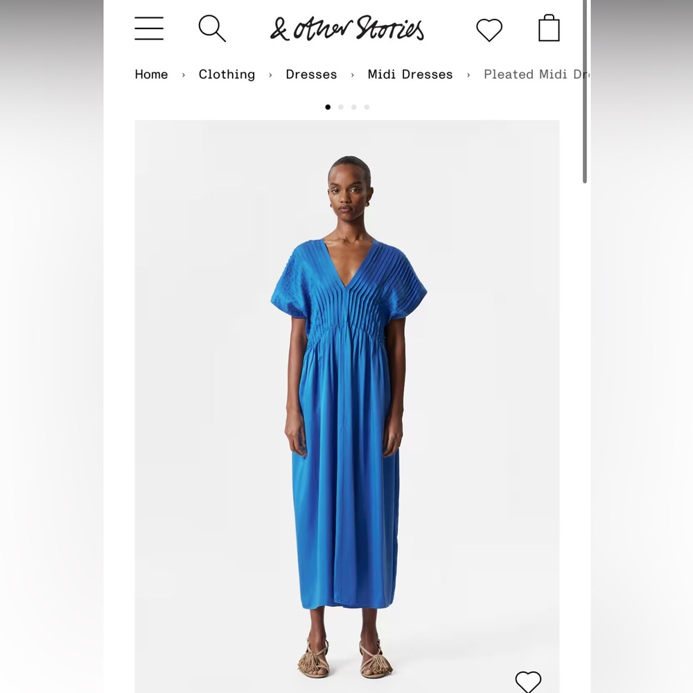 & Other Stories  Pleated Midi Dress